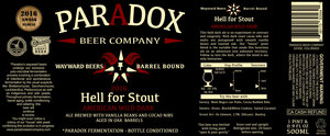 Paradox Beer Company Hell For Stout January 2016