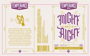Temperance Beer Company Might Meets Right (double Rye) January 2016