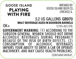 Goose Island Beer Co. Playing With Fire January 2016