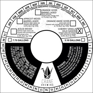 Cherry Vanilla Wild Saison January 2016