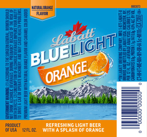 Labatt Blue Light Orange January 2016