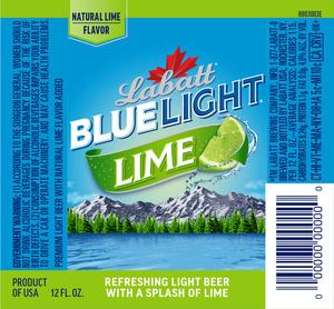 Labatt Blue Light Lime January 2016