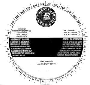 Thirsty Dog Brewing Co Wee Heavy Ale January 2016