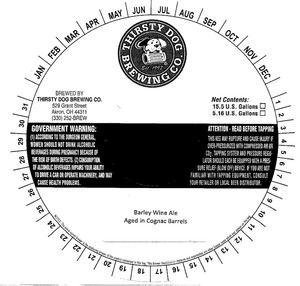 Thirsty Dog Brewing Co Barley Wine Ale January 2016