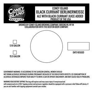 Coney Island Black Currant Berlinerweisse January 2016