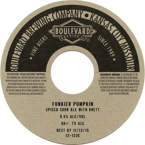 Boulevard Brewing Company Funkier Pumpkin