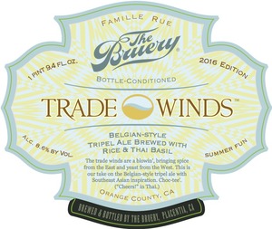 The Bruery Trade Winds January 2016