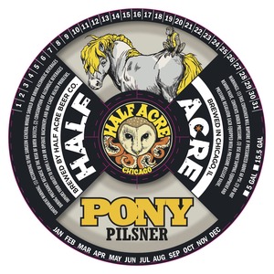 Half Acre Beer Co. Pony Pils Keg Collar