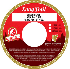 Long Trail Brewing Company Green Blaze IPA January 2016