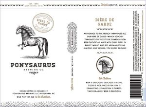 Ponysaurus Brewing Co. Biere De Garde January 2016