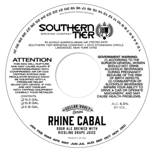Southern Tier Brewing Company Rhine Cabal
