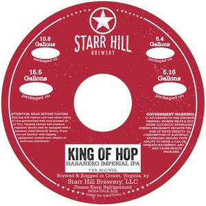 Starr Hill King Of Hop January 2016