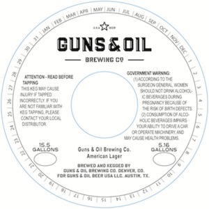 Guns & Oil Brewing Co American Lager