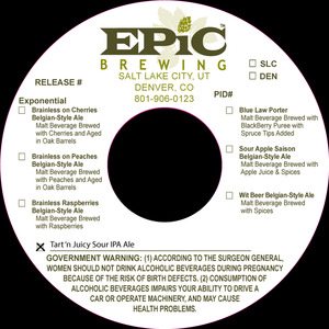 Epic Brewing Tart 'n Juicy Sour IPA