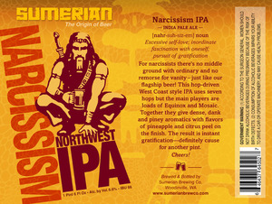 Sumerian Brewing Co Narcissism IPA February 2016