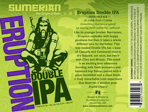 Sumerian Brewing Co Eruption Double IPA