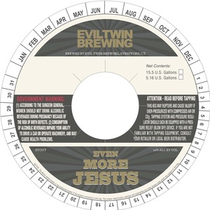 Evil Twin Brewing Even More Jesus January 2016