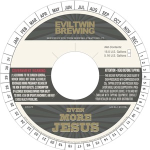 Evil Twin Brewing Even More Jesus