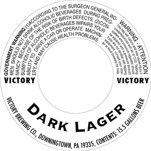 Victory Dark Lager January 2016