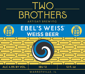 Two Brothers Artisan Brewing Ebel's Weiss