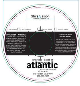 Atlantic Brewing Stu's Saison January 2016