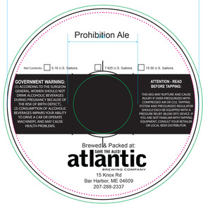 Atlantic Brewing Prohibition Ale