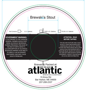 Atlantic Brewing Brewski's Stout January 2016