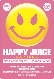 Happy Juice Express Strawberry Lemonade January 2016