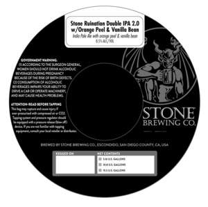 Stone Ruination Double Ipa 2.0 January 2016