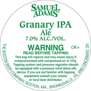 Samuel Adams Granary IPA January 2016