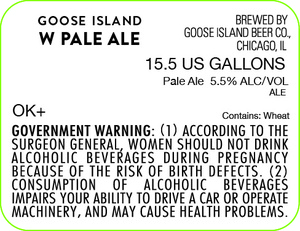Goose Island Beer Co. Goose Island W Pale