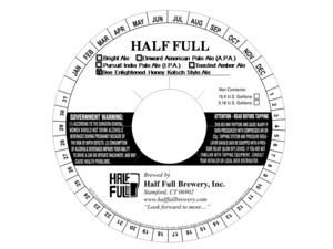 Half Full Bee Enlightened Honey Kolsch Style Ale January 2016