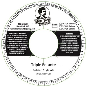 Mark Twain Brewing Company Triple Entante January 2016