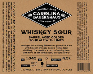 Whiskey Sour Barrel Aged Golden Sour Ale With Limes