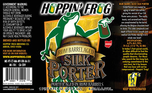 Hoppin' Frog Rum Barrel Aged Silk Porter January 2016