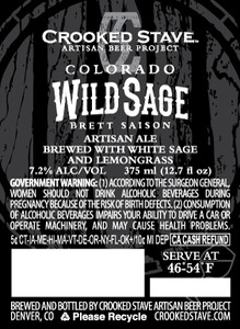 Crooked Stave Artisan Beer Project Colorado Wild Sage