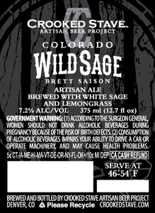 Crooked Stave Artisan Beer Project Colorado Wild Sage January 2016