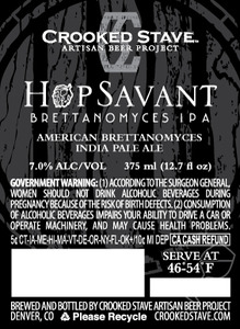 Crooked Stave Artisan Beer Project Hop Savant Brettanomyces IPA