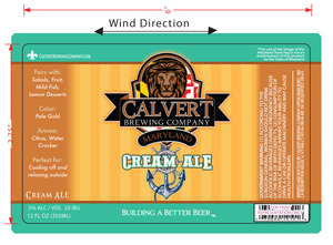 Calvert Brewing Company Calvert Cream Ale January 2016