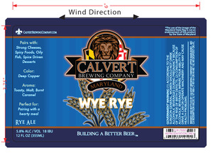 Calvert Brewing Company Wye Rye