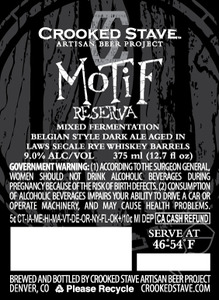 Crooked Stave Artisan Beer Project Motif Reserva