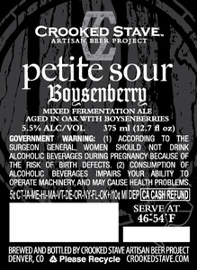 Crooked Stave Artisan Beer Project Petite Sour Boysenberry