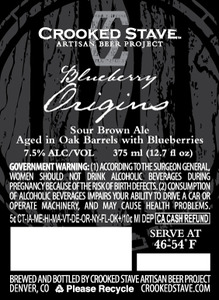 Crooked Stave Artisan Beer Project Blueberry Origins