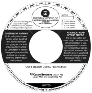 Carpe Brewem Smash Ale February 2016