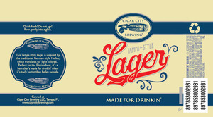 Tampa Style Lager January 2016