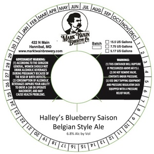 Mark Twain Brewing Company Halley's Blueberry Saison January 2016
