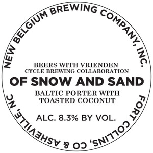 New Belgium Brewing Company, Inc. Of Snow And Sand