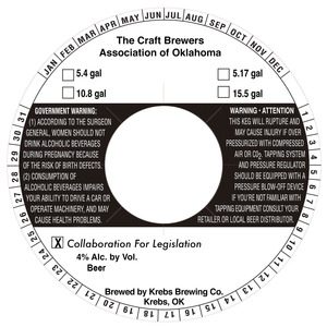 Craft Brewers Association Of Oklahoma Collaboration For Legislation