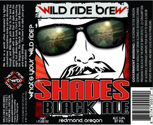 Wild Ride Brewing Shades Black Ale January 2016