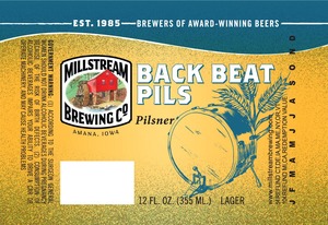 Millstream Brewing Co Back Beat Pils February 2016